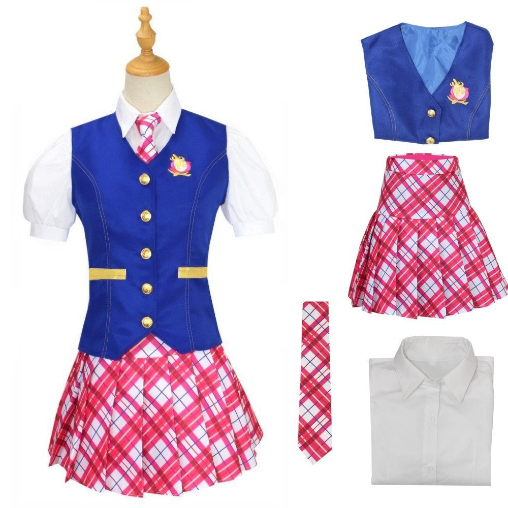 Barbie Movie Delancy Dress Four-Piece Set S Ever After High Princess Academy School Uniform Costume - Image 4