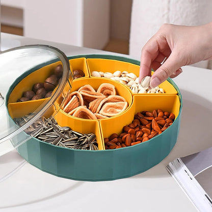 Compatible with Oral-B Plastic Snacks Bowl with Lid Flat Storage Box Candy Tray for Nuts Cookies Candy 3 Compartments - Image 4