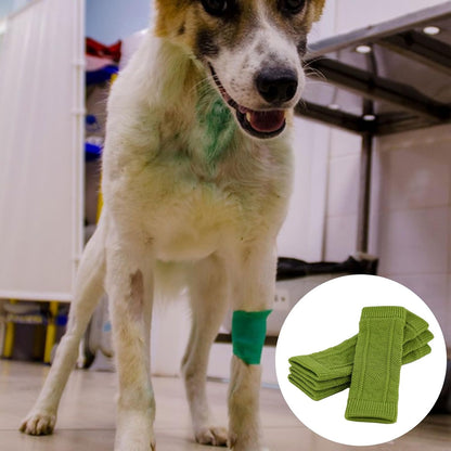 Dog Elbow Protector, 4 Dog Legs Knitted Socks, Dog Wound with Skin Friendly, Pet Leg Wound Protector, Dog Leg Warmer Wraps, Pet Elbow Protective Sleeve for Small Medium Dogs - Image 3