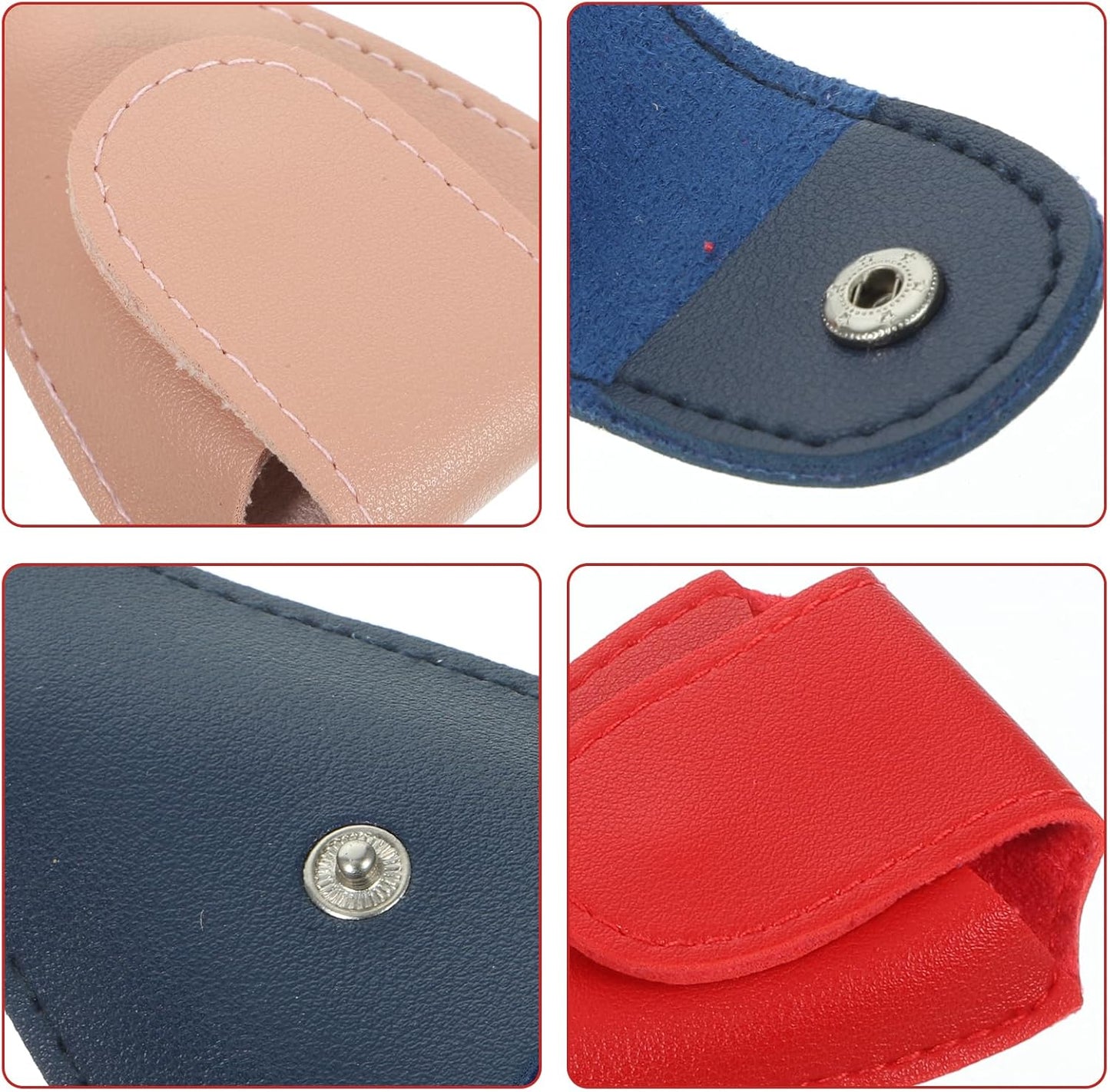 Nail Scissors Pouch Leather Pouch Holder Nail Cuticle Scissor Bag Nail Grooming Storage Case For Home Salon Cosmetic Use 3pcs - Image 2