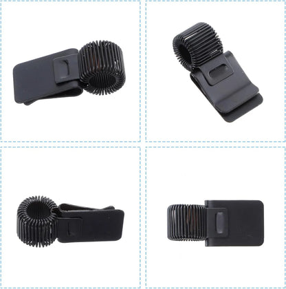 5Pcs Pen Loop Holder, Black Pen Clip Board Holders, Metal Pen Holder Clips with Adjustable Spring Loop, Pen Pencil Holder Organizer, for Notebook and Clipboard in Home, Office, Pocket - Image 3