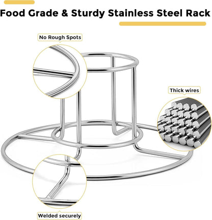 2-Pack Beer Can Chicken Holder for Grill Smoker Oven, Vertical Stainless Steel Beer Butt Chicken Stand for Whole Chicken Roaster, Food Grade & Non-Toxic Rack for Tender and Juicy Chicken - Image 3
