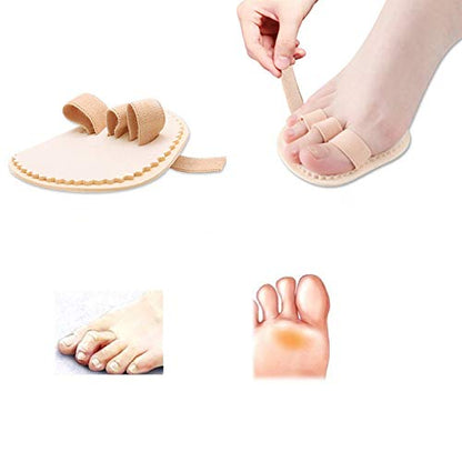 Toe Splint & Straightener, Adjustable Loops Hammer Toe Correctors Brace w/ Slip-on Cushion Metatarsal Pads for Claw Curled & Crooked Toes - Support Guard for Pre Post Surgery (3 loops 1 pair) - Image 2