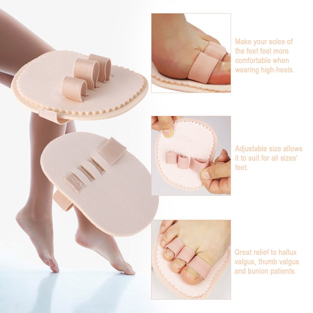 Toe Splint & Straightener, Adjustable Loops Hammer Toe Correctors Brace w/ Slip-on Cushion Metatarsal Pads for Claw Curled & Crooked Toes - Support Guard for Pre Post Surgery (3 loops 1 pair) - Image 3