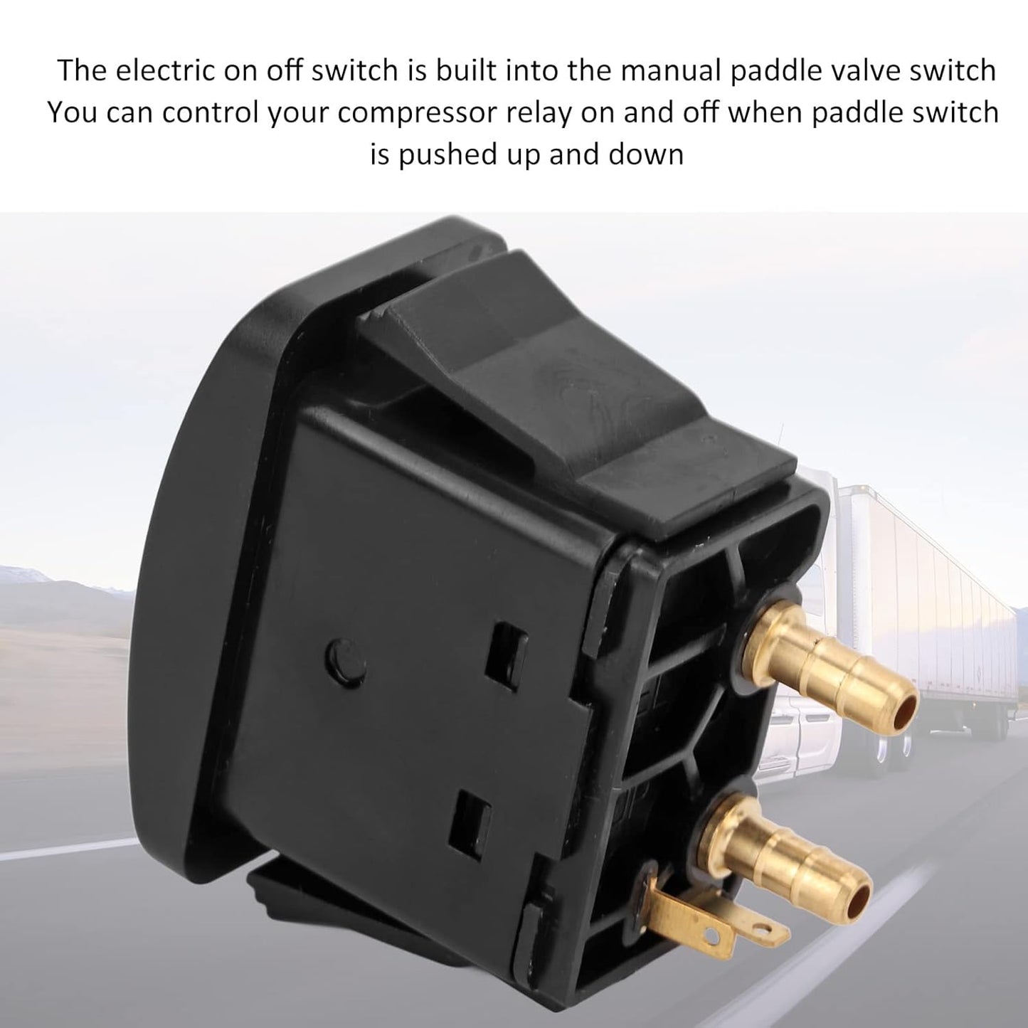 Air Spring Activation Switch Electric Cab Seat Valve Switch Paddle Type Push to Snap Tab ON Off ON Compressor Accessory Air Ride Suspension Control Switch - Image 2