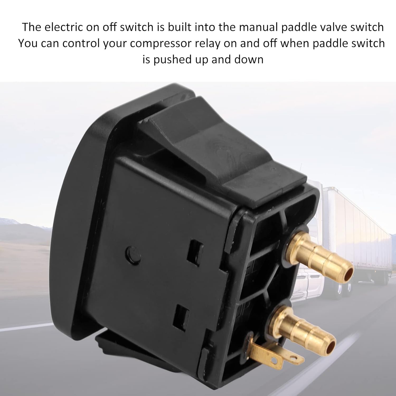 Air Spring Activation Switch Electric Cab Seat Valve Switch Paddle Type Push to Snap Tab ON Off ON Compressor Accessory Air Ride Suspension Control Switch - Image 2
