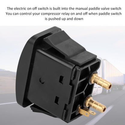 Air Spring Activation Switch Electric Cab Seat Valve Switch Paddle Type Push to Snap Tab ON Off ON Compressor Accessory Air Ride Suspension Control Switch - Image 2