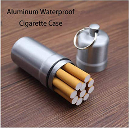 Cigarette Box, Aluminum Alloy Cigarette Case, Airtight Smell Proof Container, Cylinder Sealed Portable Waterproof Unique Birthday for Women Men 2pcs - Image 2