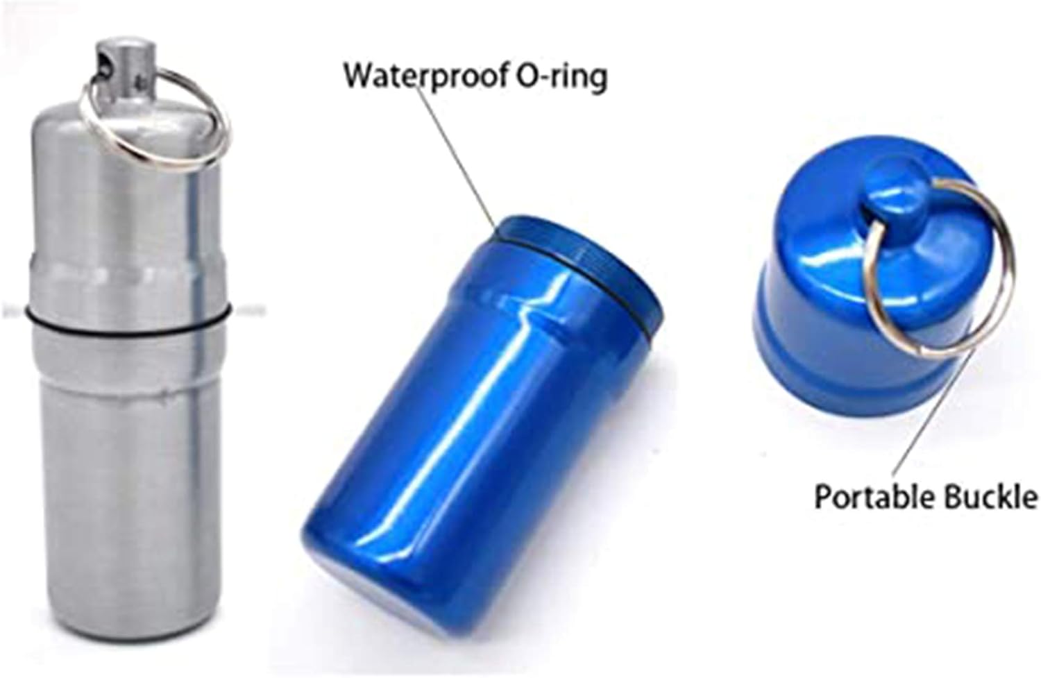 Cigarette Box, Aluminum Alloy Cigarette Case, Airtight Smell Proof Container, Cylinder Sealed Portable Waterproof Unique Birthday for Women Men 2pcs - Image 4