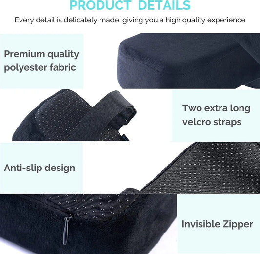 Extra Thick Chair armrest Cushions Elbow Pillow Pressure Relief Office Chair Gaming Chair armrest with Memory Foam armrest Pads 2-Piece Set of Chair (Black) - Image 2
