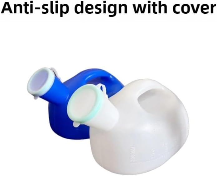 Thick Plastic Mens Bedpan Bottle with Lid Urinals for Men 3000 ml/100 oz Portable Male Urinal Urine Collection Container for Adults/Large Plastic Pee Holder for Hospital,Incontinence,Elderly,Travel - Image 4