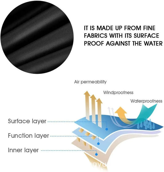 Updated Classic Waterproof Hammock Swing Chair Cover Patio Hanging Chaise Lounge and Stand Cover 73 Inch Outdoor Accessory Hanging Curved Steel Chaise Lounge Chair Covers (Black) (Black) - Image 2