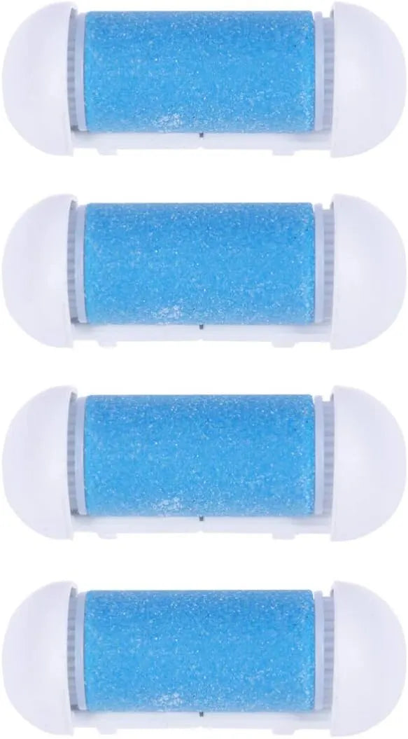 Electric Foot Remover 4pcs Replacement Roller Refill Head Pedicure Hard Skin Remover Rollers Electric Remover Accessories Foot File Foot Sander(Blue)