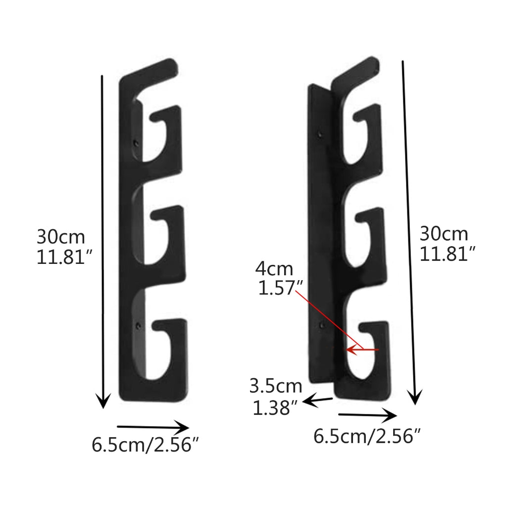 Fishing Rod Holders for Wall and Ceiling, Set of 6, 0.46 Size, Black, Garage Storage - Image 5