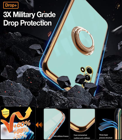 Compatible with Samsung Galaxy A32 5G Green Case, 360 Magnetic Protection Shockproof Car Holder Case - Image 3