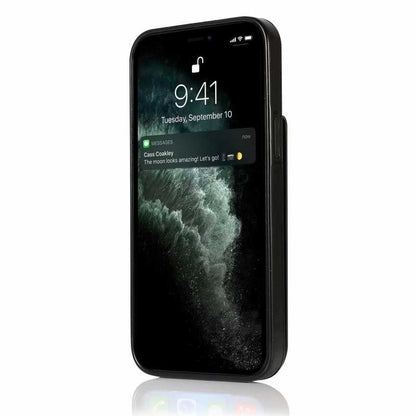 iPhone 13 Case with Card Holder Retro V3 6CK Black - Image 3