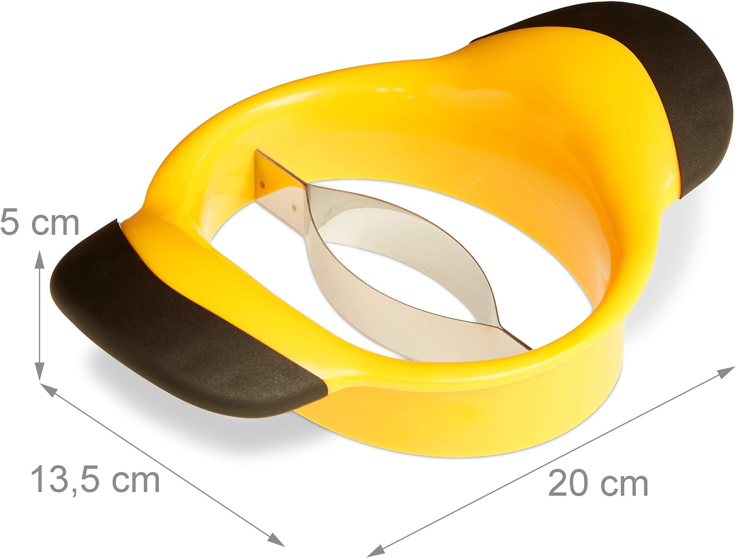 Mango Slicer with Stainless Steel Blade, Non-Slip Handle, Split and Core Mangoes, Black and Yellow - Image 4