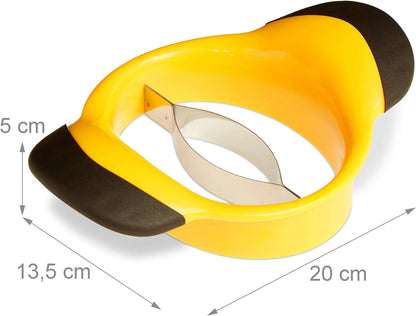 Mango Slicer with Stainless Steel Blade, Non-Slip Handle, Split and Core Mangoes, Black and Yellow - Image 4