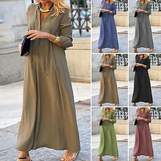 Women's Black 2XL Long Sleeve High Waist Pullover Shirt Dress for Autumn and Holiday - Image 3