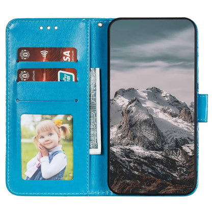 Compatible with Samsung Galaxy A56 5G Case with Multicolor Mandala Embossed PU Leather Wallet Cover - Blue - Image 2