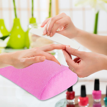 Nail Cushion Pink Soft Hand Cushion Nail Art Wrist Support Armrest for Nail Art Manicure (Pink)—yux - Image 4