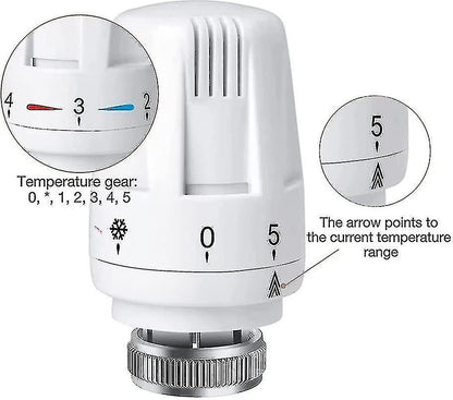 Thermostatic Head Replacement Compatible with M 30 X 1.5 Radiator Valve 4 Parts Antifreeze - Image 3
