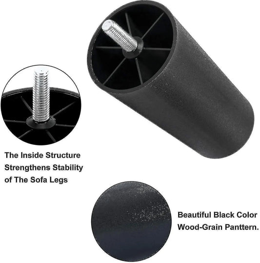 Sofa Replacement Legs 4-Pack Plastic Furniture Legs with Mounting Plates, Compatible with yux Model - Image 2