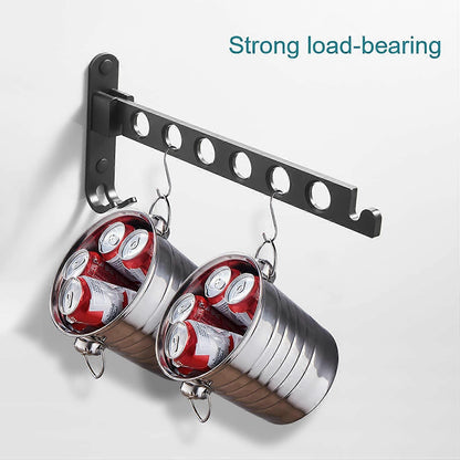 Foldable Clothes Hook Wall Mounted Rack Black 1 Pack Compatible with Braun - Image 5