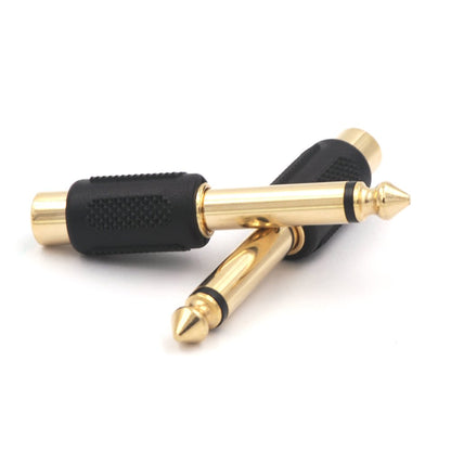 Audio Adapter 6.35mm Mono Male to RCA Female Cable Connector 6-Pack Compatible with Audio Equipment - Image 4