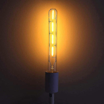 5-pack T225 Long Tube Bulbs, LED Edison Filament, 6W E27 Socket Warm White, Yellow Glass for Decorative Light Bulb, AC 220-240V—yux - Image 3