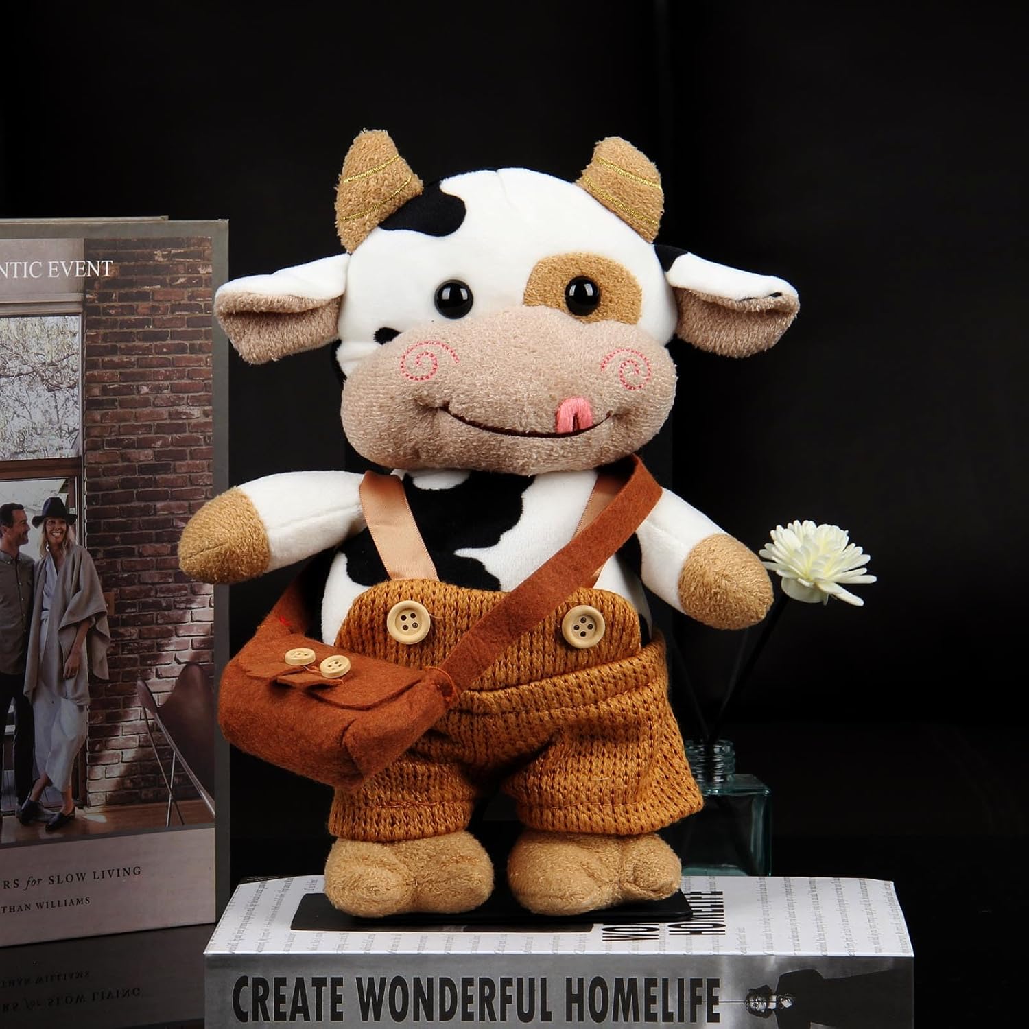 Brown Cow Plush Toy 30cm Soft Hug Pillow - Image 2