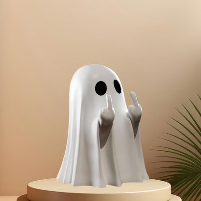 Creative Resin Middle Finger Ghosts Halloween Decorations 8CM Crafts Bat Ghost Compatible with Spranks Garden Decor - Image 4