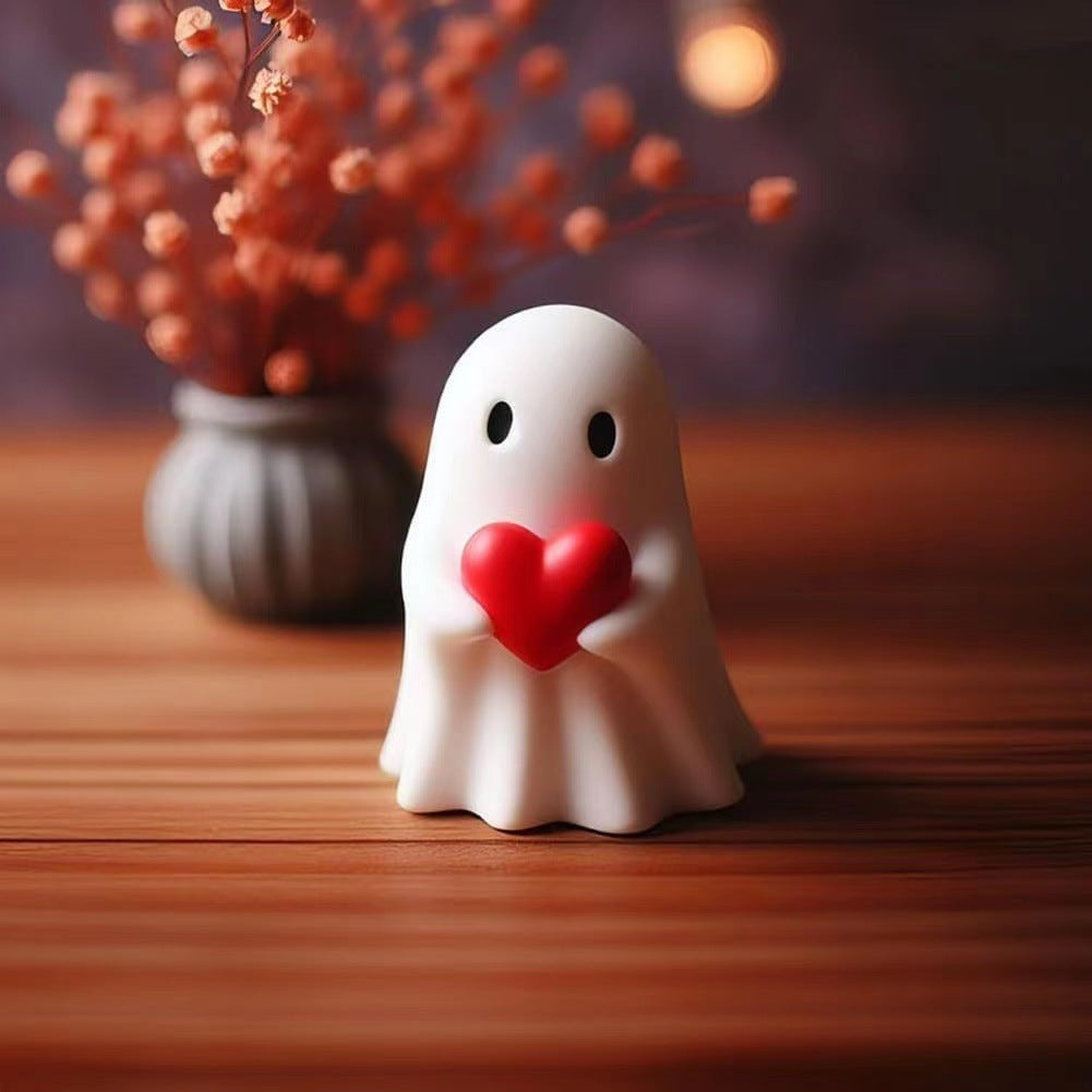 Creative Resin Middle Finger Ghosts Halloween Decorations 8CM Crafts Bat Ghost Compatible with Spranks Garden Decor - Image 7