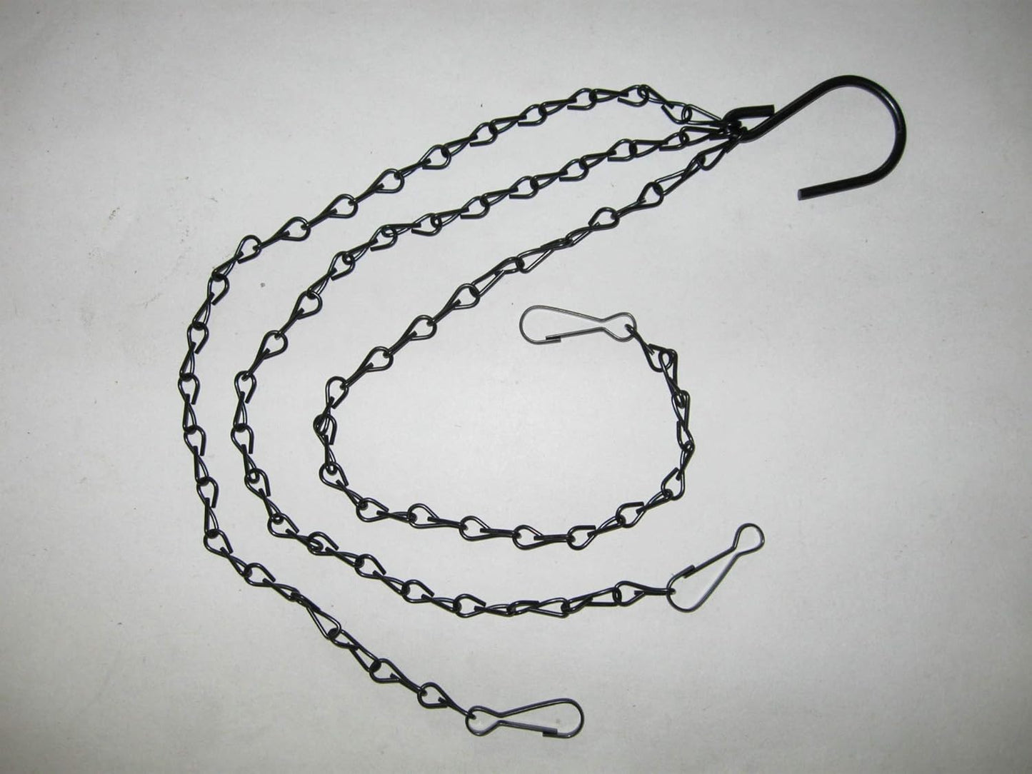 3-Pack Hanging Chain Set, Replacement Chain, Metal, Hanging Basket, Chains, Garden, Flower Pot, Plant Hanger with Clips and Hooks for Bird Feeder - Image 5