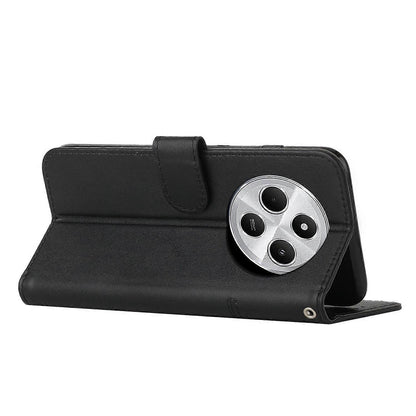 Stitched Calfskin Case for Redmi 14C 4G (FMY) Black_yux Black - Image 3