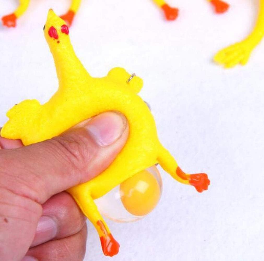 Stress Relief Squeeze Toy Laying Hen Ventilation Chicken Keychain, Trick Yux Compatible - Image 3