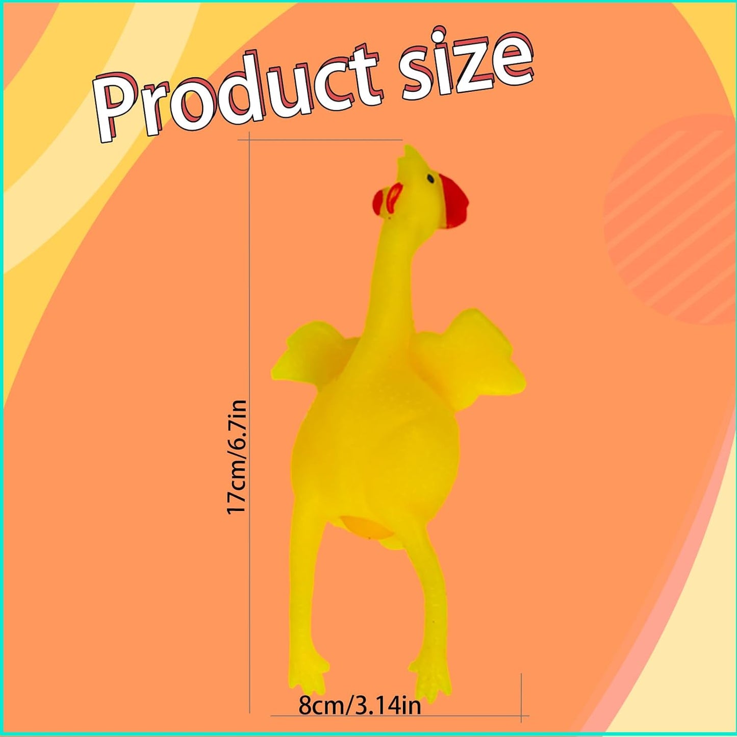 Stress Relief Squeeze Toy Laying Hen Ventilation Chicken Keychain, Trick Yux Compatible - Image 5