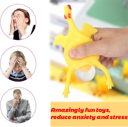 Stress Relief Squeeze Toy Laying Hen Ventilation Chicken Keychain, Trick Yux Compatible - Image 7