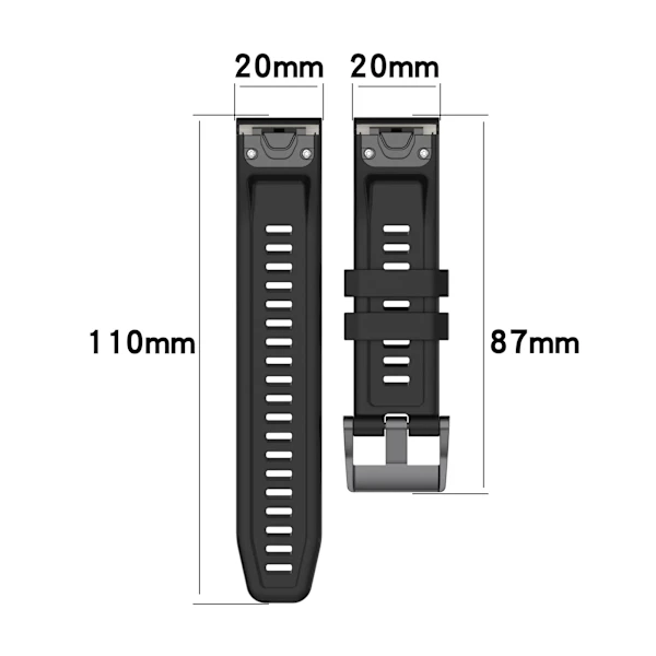 26mm Silicone Strap for Garmin fenix 7X 7 7S 6X 6 Pro 6S 5 5X Plus Smartwatch Bracelet for Garmin Descent mk2i mk3 51mm 12 12 Garmin Fenix 7S - Image 2