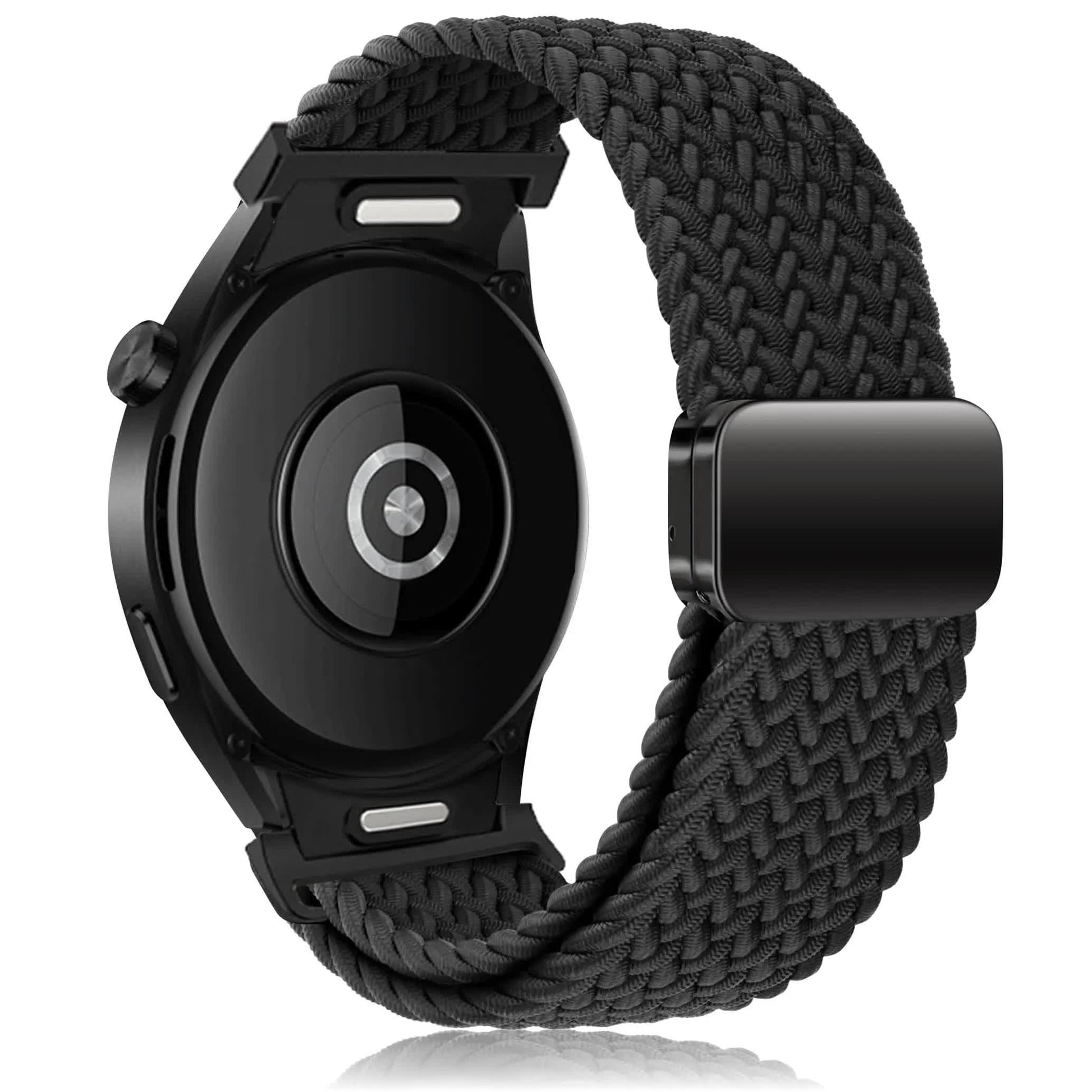 Braided Magnetic Strap for Compatible with Samsung Galaxy Watch 6 5 4 Classic Pro 40mm 44mm 45mm 47mm 43mm Galaxy Watch Band Black