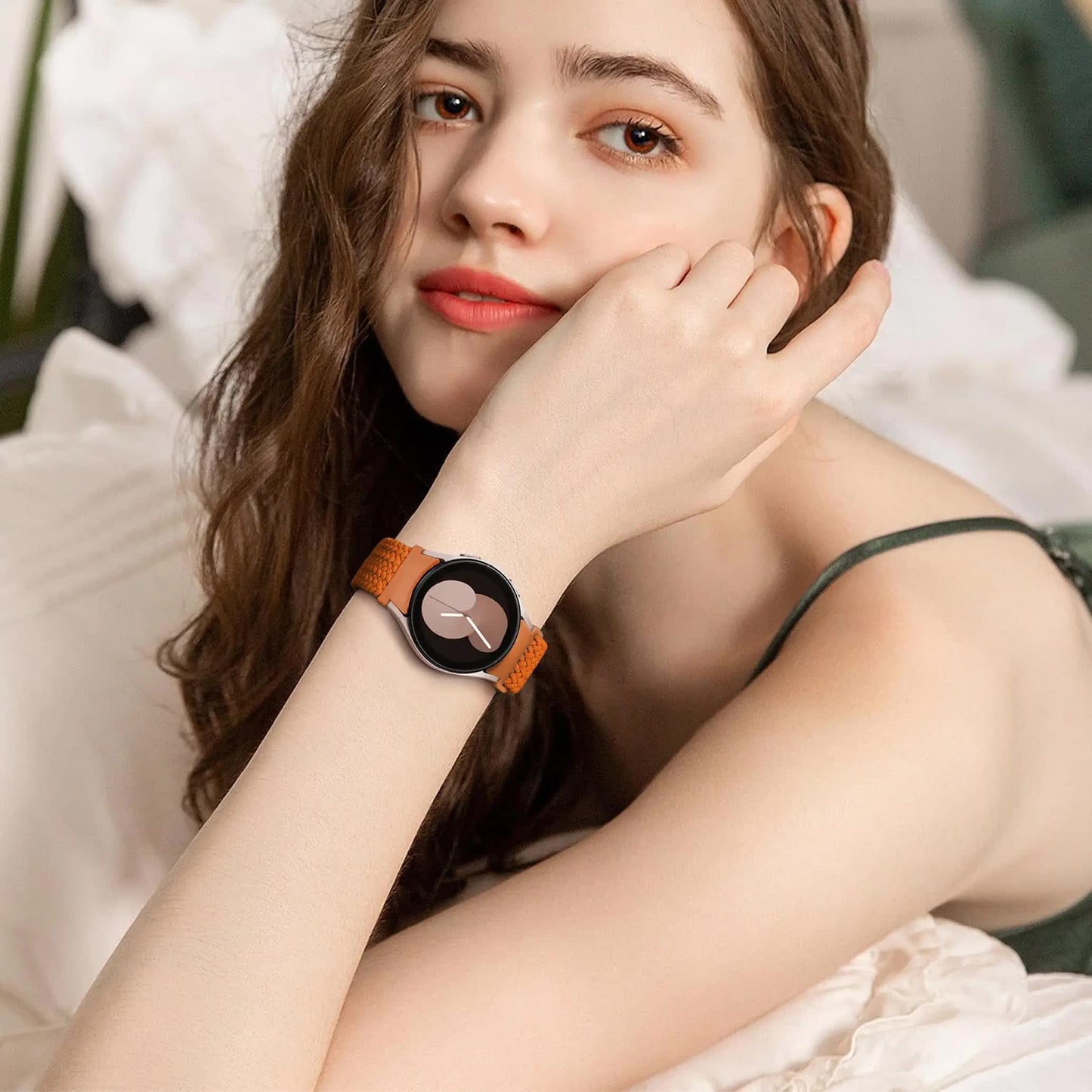 Compatible withSamsung Galaxy Watch 6 5 4 Classic Pro Magnetic Braided Strap 40mm 43mm 44mm 45mm 47mm Space Gray Band - Image 6
