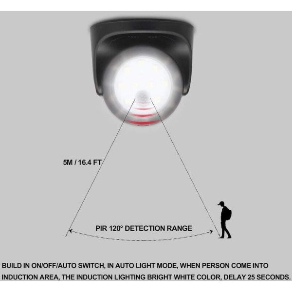 Outdoor Wall Light with Motion Sensor | 1000 Lumen LED Outdoor Lighting | Battery Powered Cordless Lighting | 360 Degree Rotation and Tilt - Image 2