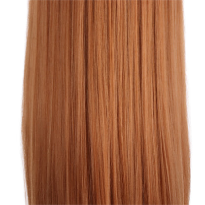 Hairdressing Mannequin Head Light Brown Hair Braid Styling Training Doll Head (with Makeup) - Image 2