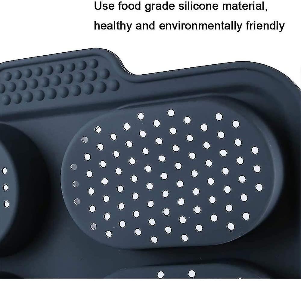Mini baguette baking tray, bread crisping tray, non-stick perforated - Image 4