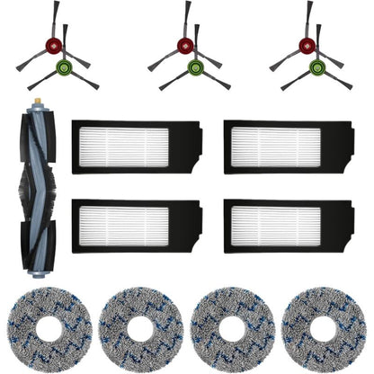 Ecovacs Filter Brush Cloth Replacement Accessory Kit 15 Pieces Compatible with DEEBOT T20 T10 X1 Omni Turbo Plus Robot Vacuum Cleaner