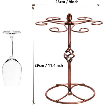 Wine Glass Rack Holds 6 Compatible with Drying Storage 1pc - Image 2