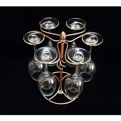 Wine Glass Rack Holds 6 Compatible with Drying Storage 1pc - Image 4