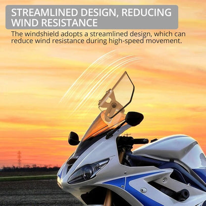 Motorcycle Windshield Adjustable Clip-On Windshield Spoiler Extension Wind Deflector for Motorcycle - Clear - Image 2