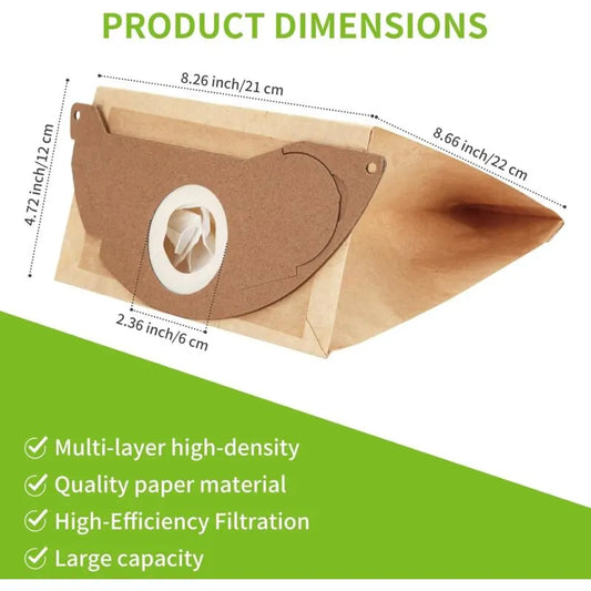 10 Replacement Filter Bags for Kärcher WD2 MV2 6.904-322.0 WD2250 A2004 A2054 Vacuum Cleaner - Image 5