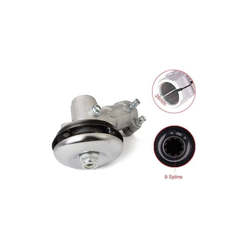 28mm Brushcutter Gearbox, 9 Teeth Round Universal Gearbox Compatible with Grass Trimmer and Chainsaw - Image 3